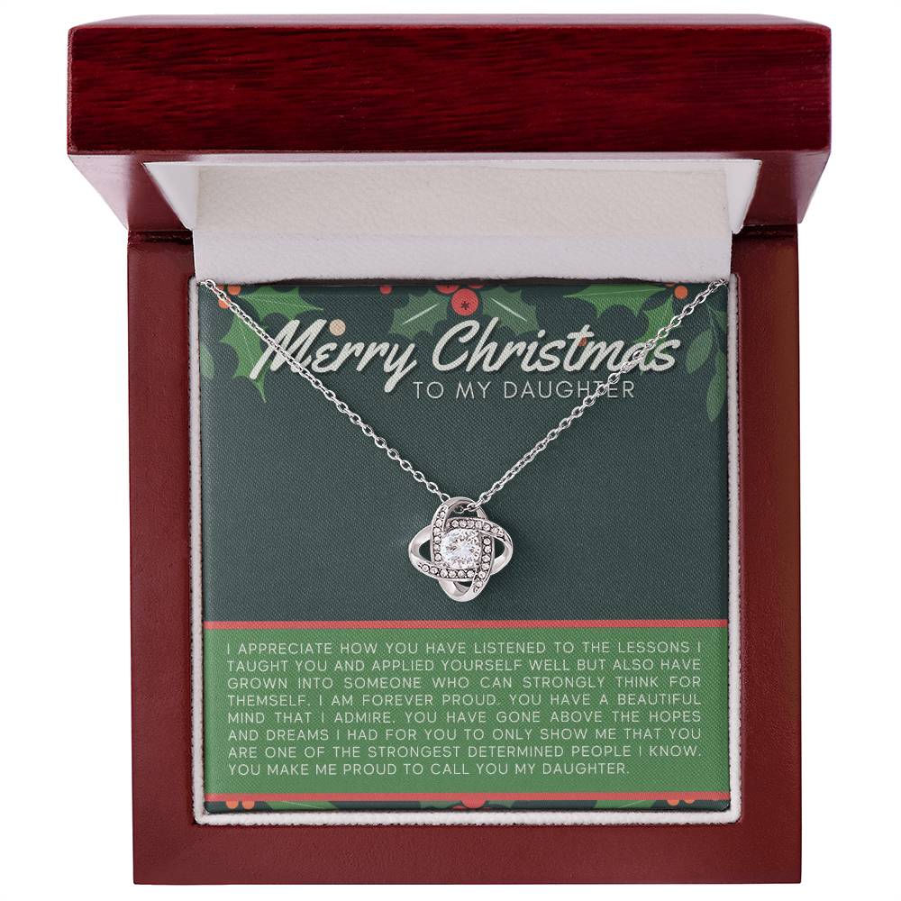 To My Daughter Christmas - Love Knot Necklace